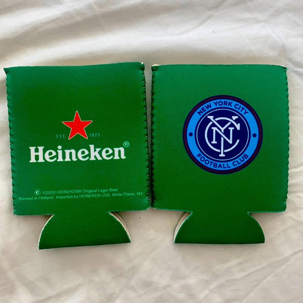 New York City Football Club NYCFC Koozie Heineken double sided MLS Cup Champions